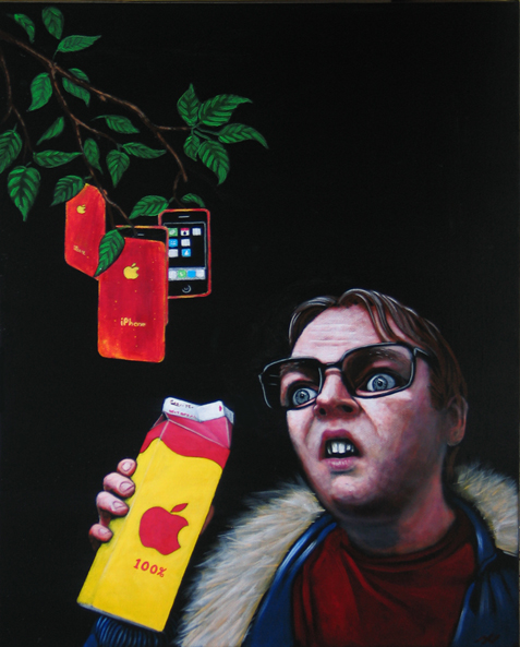 Newton, acrylique sur toile 14 x 18''