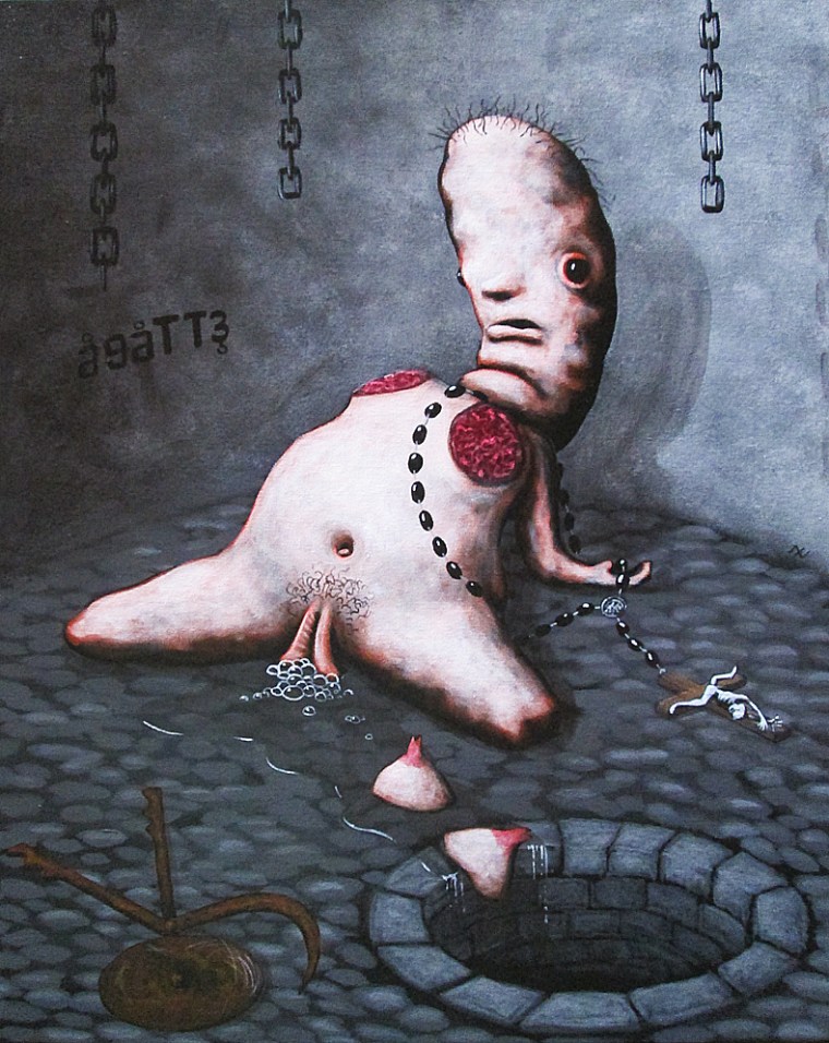 Sainte-Agathe, acrylique sur toile 16 x 20