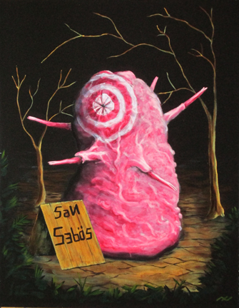 St-Sebastien, acrylique sur toile 14 x 18