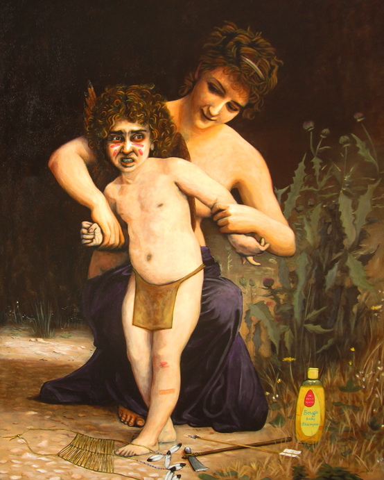 Le dernier bain 30 x 24po. acrylique sur panneau