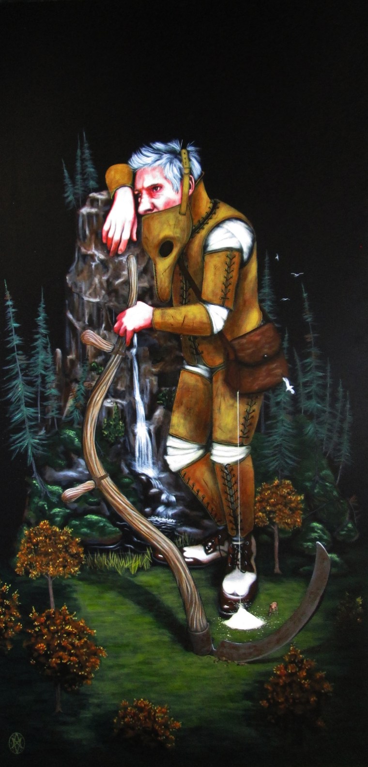 Le semeur, 48 x 24po. acrylique sur toile