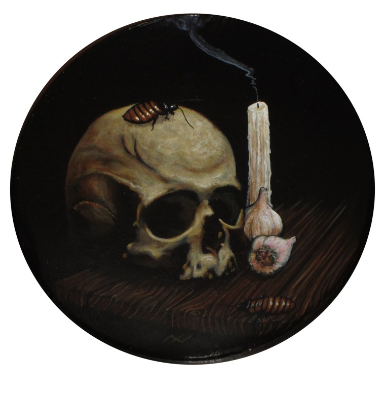 Vanité, 7 x 7" acrylique 